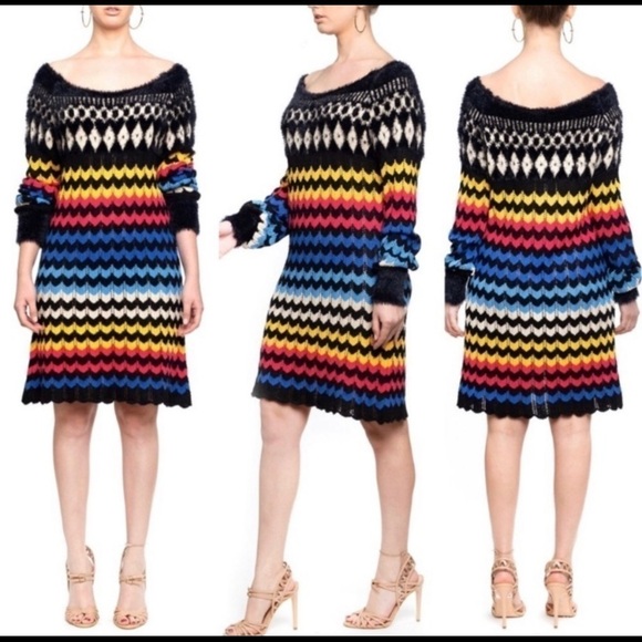 FARM Rio Dresses & Skirts - FARM RIO CHEVRON ANTHROPOLOGIE DRESS